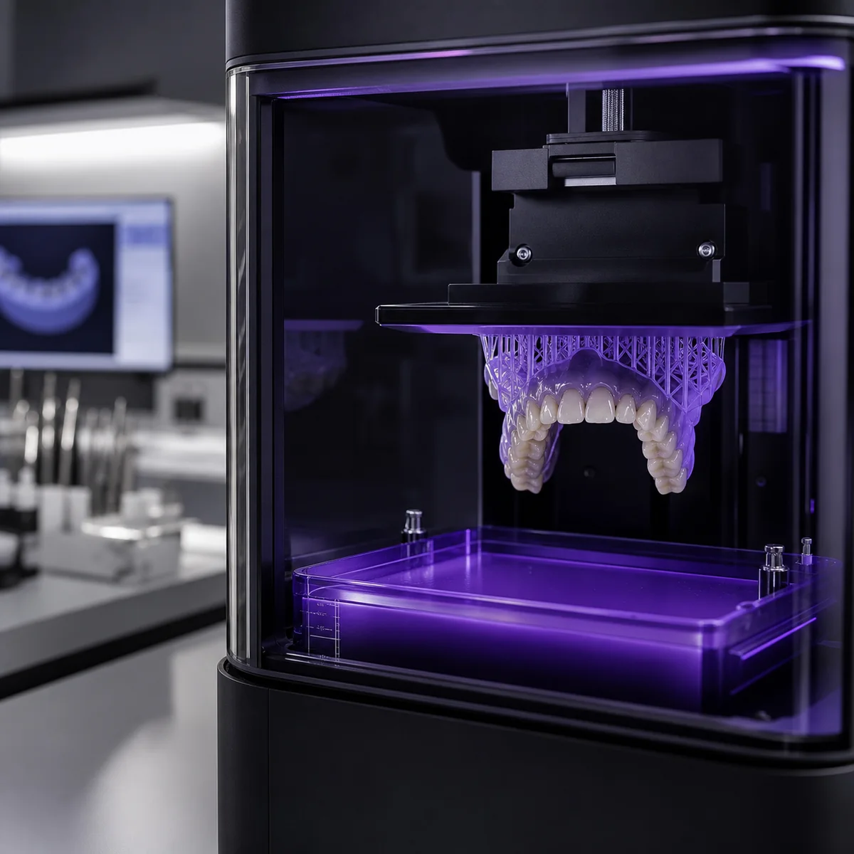 Дентален 3D печатач изработува прецизен забен модел